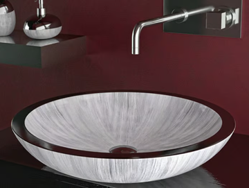 ROUND - Countertop round washbasin by Glass Design - view 2